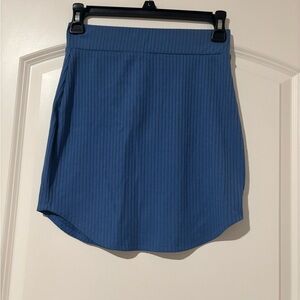 Forever 21 Blue Ribbed Mini Skirt